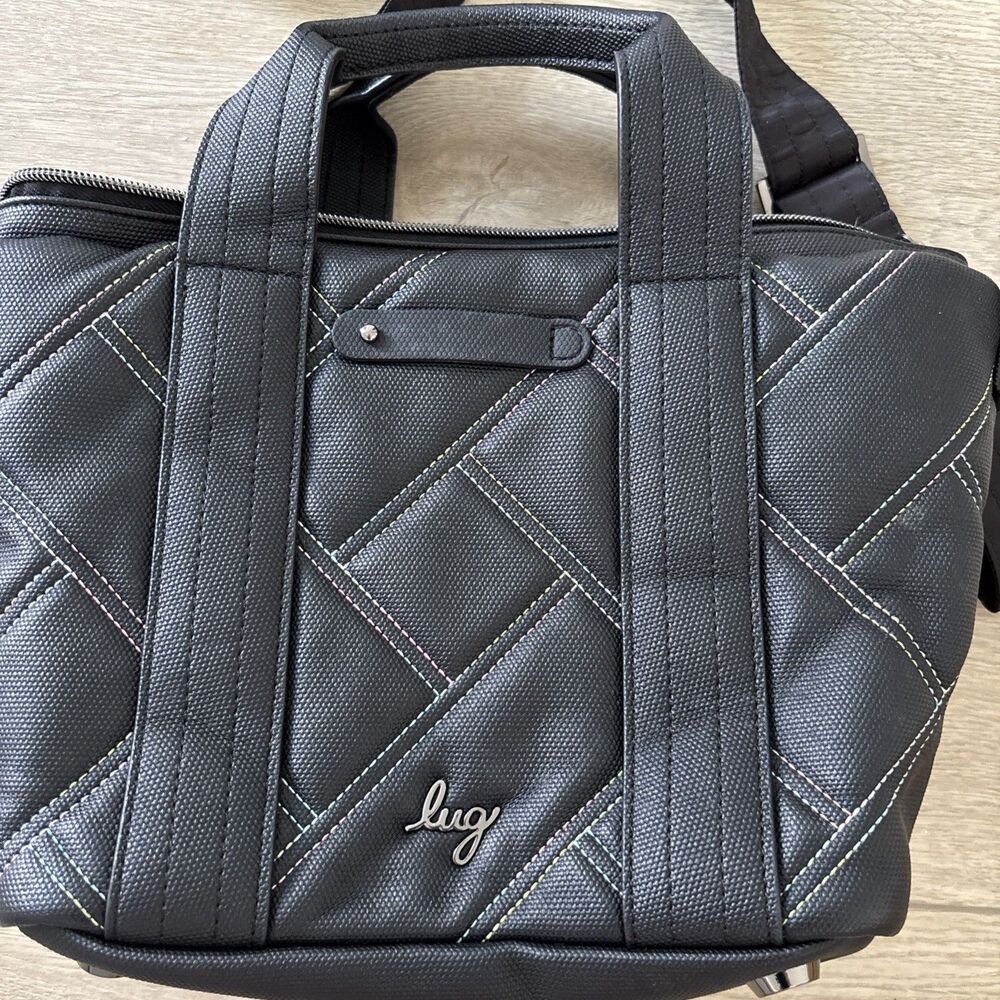 LUG Dory Matte Luxe VL Crossbody Bag Black Icepop Stitch Rainbow Y2K SoHo NWOT